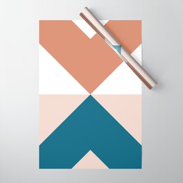 Split X Nude Teal Wrapping Paper