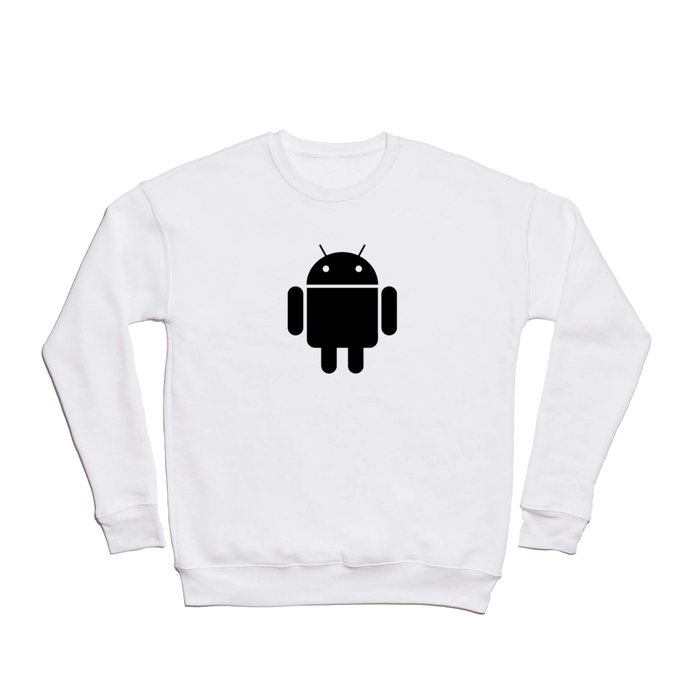 Black Android robot Crewneck Sweatshirt