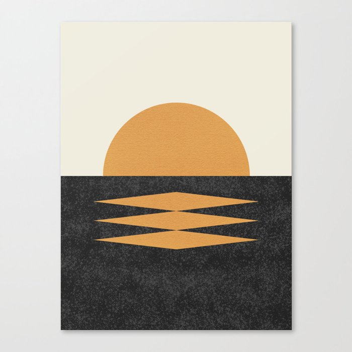 Sunset Geometric Midcentury style Canvas Print