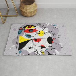 Music inspired by Joan Miro#illustration Area & Throw Rug
