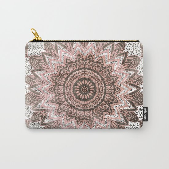 BOHOCHIC MANDALA IN CORAL Carry-All Pouch