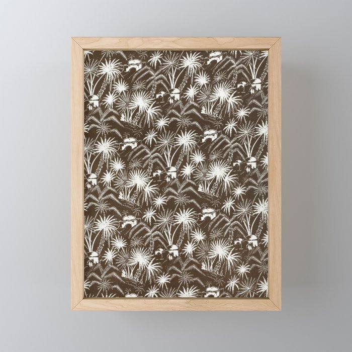 White Palm Trees  Framed Mini Art Print