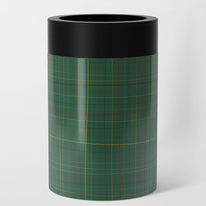 Abstract Plaid 2 green Can Cooler