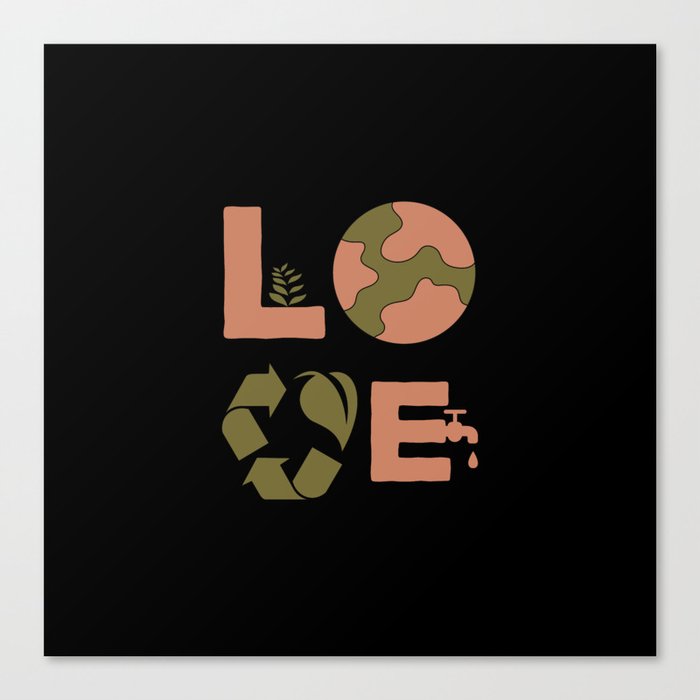 Love Nature Earth Planet Canvas Print