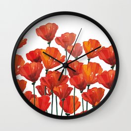 Poppies! Wall Clock