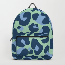 Leopard Print Navy and Green Pattern Backpack