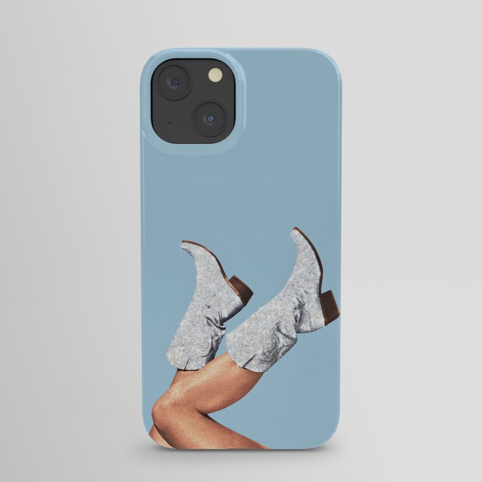 These Boots - Glitter Blue iPhone Case