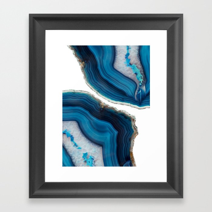 Blue Agate Framed Art Print