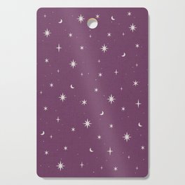 Starry night pattern violet daffodil Cutting Board