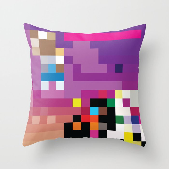 Pixel Graduation Throw Pillow