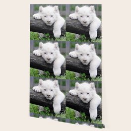 white lion wallpaper for any decor