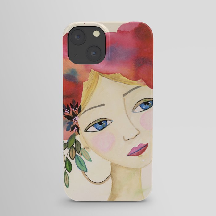 Floral girl iPhone Case