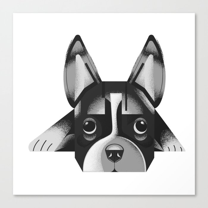 cute animal-black dog-1,puppies,gift Canvas Print