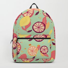 Pink lemon slice, fresh taste of summer Backpack