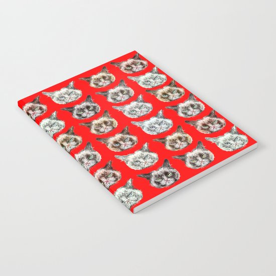 Cats Cats Cats on Red Notebook