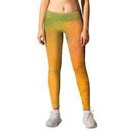 Colorful grungy texture, grainy abstract digital art.  Leggings