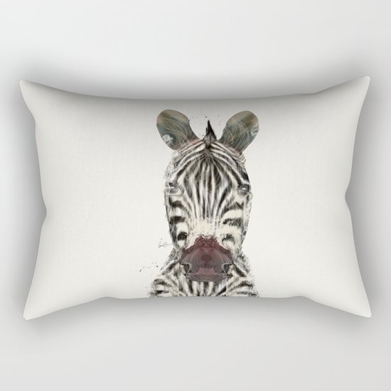 little zebra Rectangular Pillow