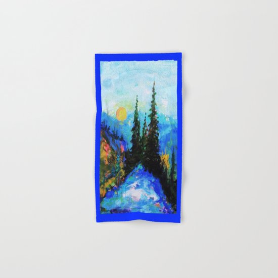 Mountain Blues Painting Hand & Bath Towel