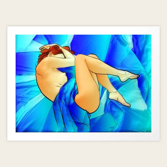 Blue Sheet Art Print