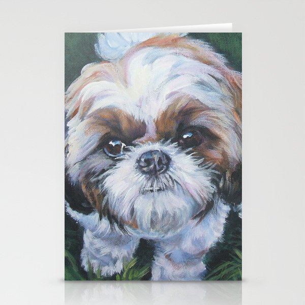 Shih Tzu Dog Art Portrait From An Original Painting By L A Shepard