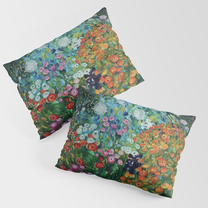 Flower Garden Riot of Colors by Gustav Klimt Pillow Sham