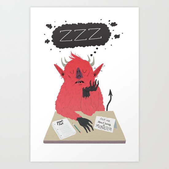 Ask Me About Being a Monster Art Print