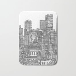Moscow Bath Mat | Russia, Putin, Acrhitecture, Capital, Handmade, Skyscrappers, Ink, Liner, Church, Urban 