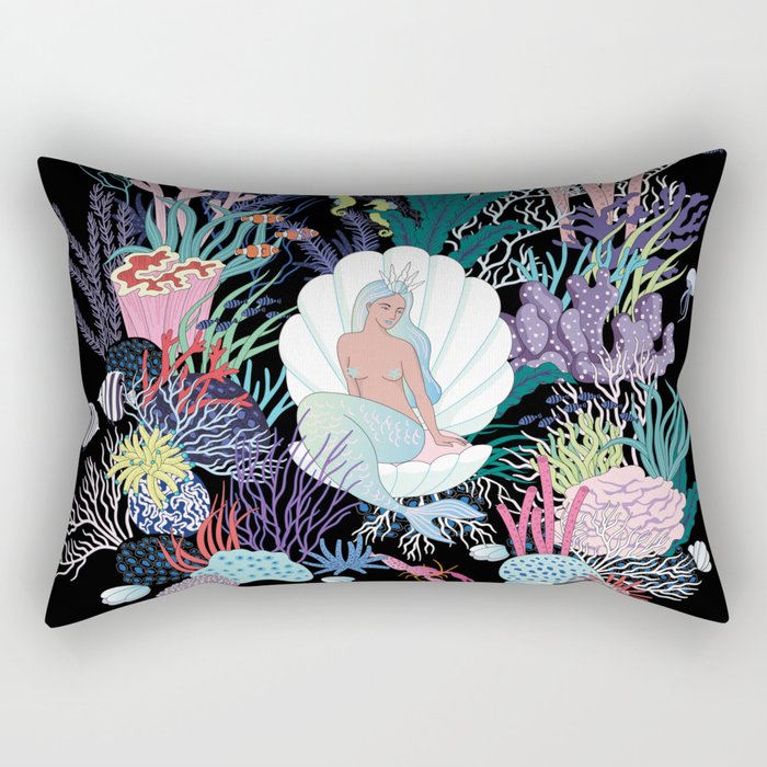 dark mermaids Kingdom Rectangular Pillow