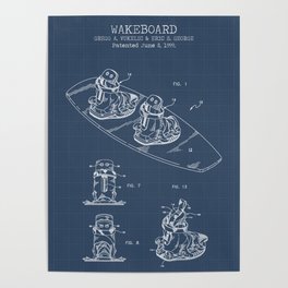Wakeboard blueprints Poster