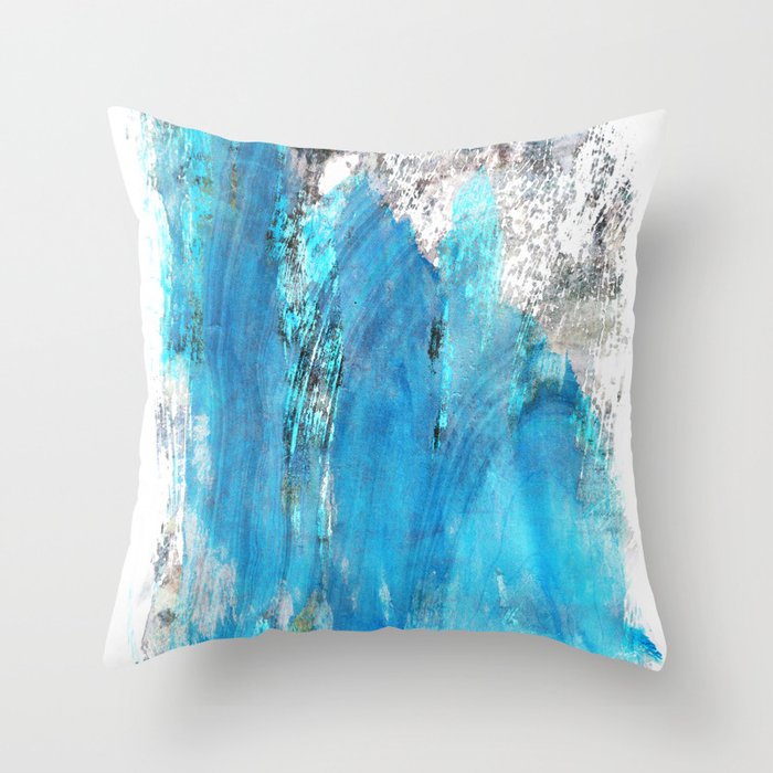 Modern Abstract Art - Blue Essence - Sharon Cummings Throw Pillow