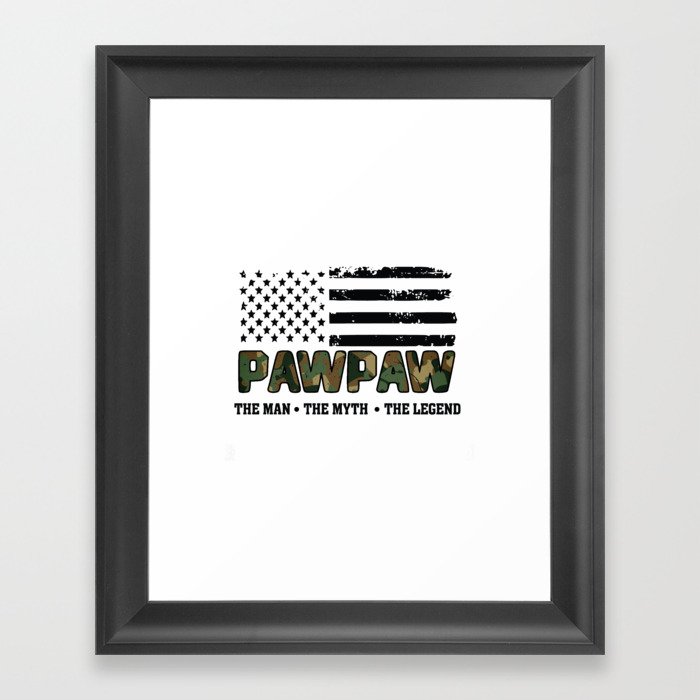 PawPaw the man the myth Fathersday 2022 gift Framed Art Print