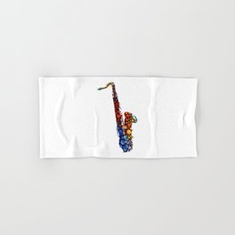 Colorful Saxophone Art Sax Music Hand & Bath Towel