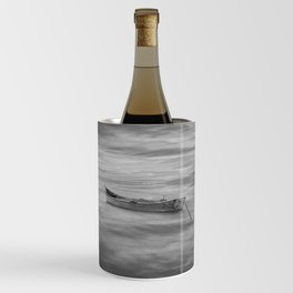 Boats on high; rowboats in the clouds surrealist black and white photograph - photography - photographs Wine Chiller
