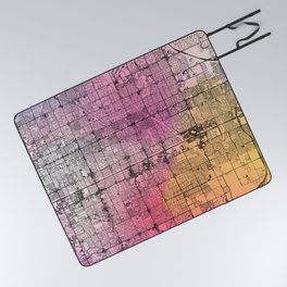 Colorful Mesa, USA City Map Picnic Blanket