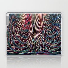 Beautiful Bright Neon Line Art  Laptop Skin