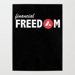Avalanche AVAX Financial Freedom Crypto Poster