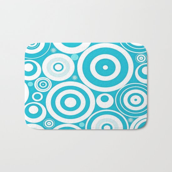 Soft Blue Circles Bath Mat