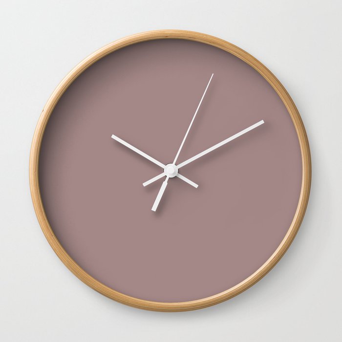 Pastel Lilac Purple Pink Solid Color Pairs To Sherwin Williams Rosaline Pearl SW 9077 Wall Clock