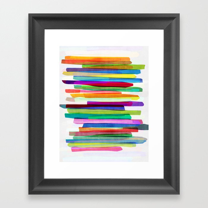 Colorful Stripes 1 Framed Art Print