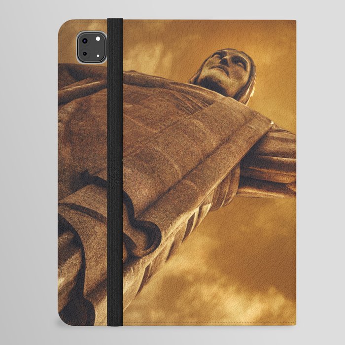 christ the redeemer statue of rio de janeiro in brazil iPad Folio Case