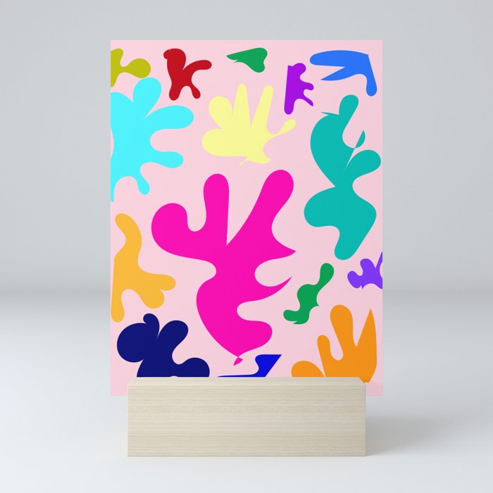19 Henri Matisse Inspired 220527 Abstract Shapes Organic Valourine Original Mini Art Print