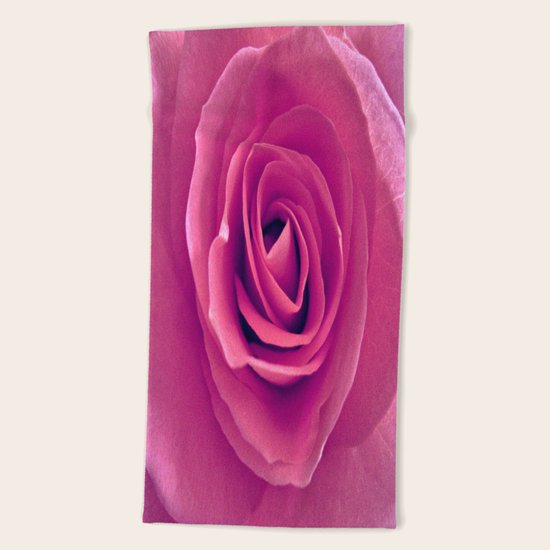Pink Rose Beach Towel