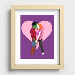 Zombie Love Recessed Framed Print