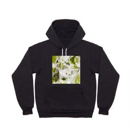 Innocent: a lime green and white abstract Hoody