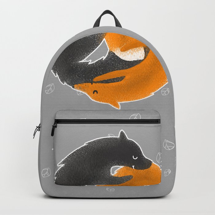 Wolf and Fox. Yin and Yang Backpack