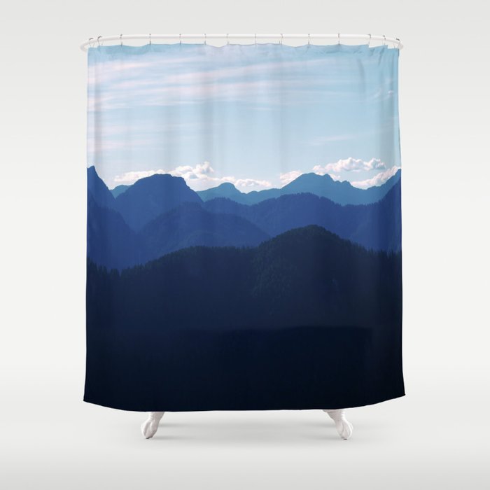 Mountain Range Shower Curtain By Derekkauss Society6