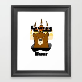 Grumpy Bear Framed Art Print