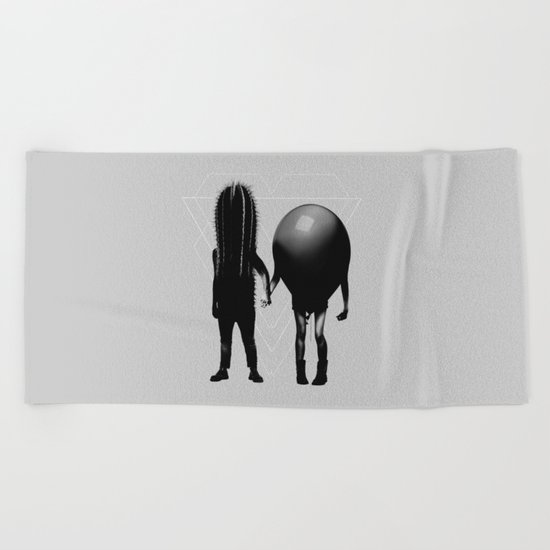 Couple B&W Beach Towel