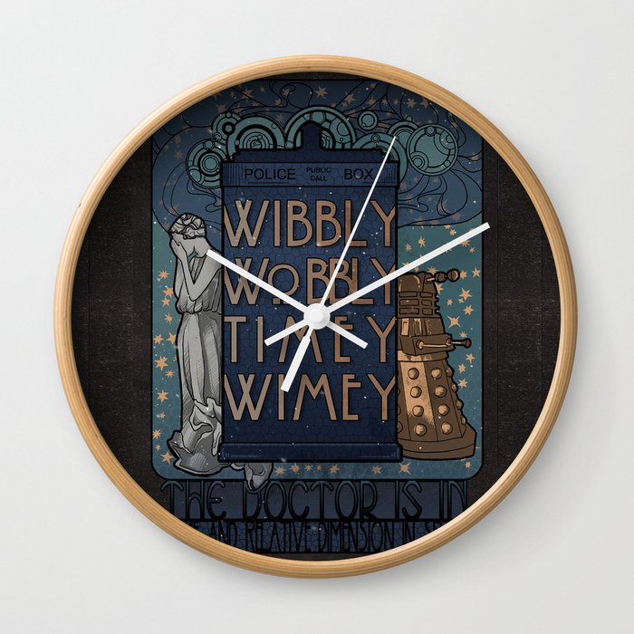 art nouveau TARDIS Wall Clock