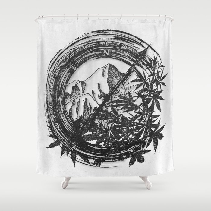 Wild Weed Shower Curtain